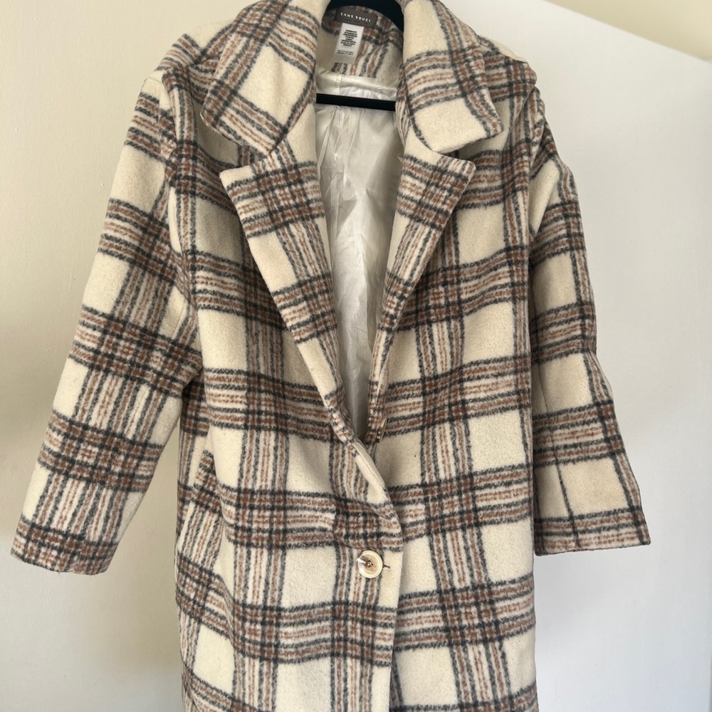 Grey Bandit Oversized Plaid Jacket